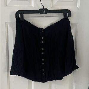 Wet Seal Black Skirt with Button Detail